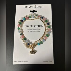 Unwritten Multicolor Beaded Bracelet with Gold Eye Charm